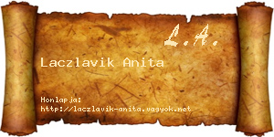 Laczlavik Anita névjegykártya